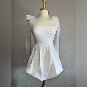Reformation Enza dress- White mini dress